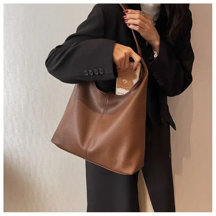 Brown Leather Bucket Bag for Women 2023 — feature 15