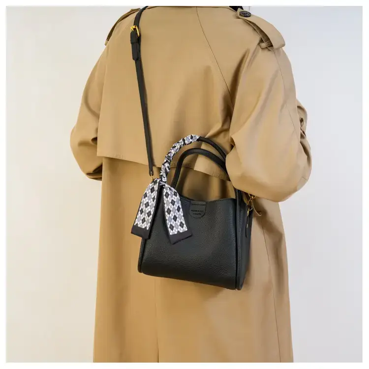 Black Soft Leather Bucket Bag for Women 2024 New Arrival — feature 32