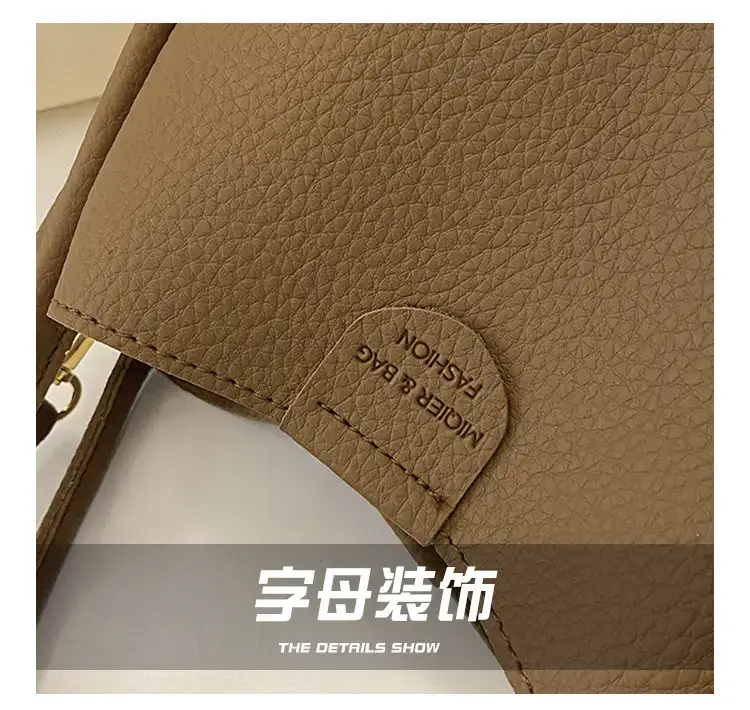 Black Soft Leather Bucket Bag for Women 2024 New Arrival — feature 4