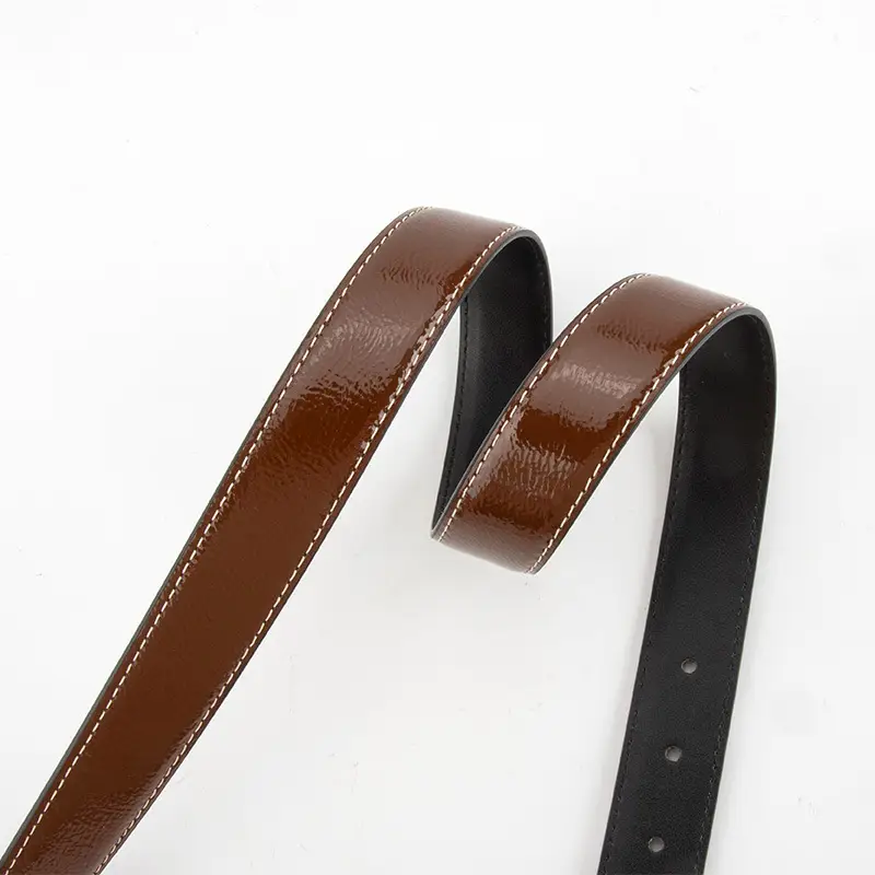 Women's Genuine Leather Belt with Gold Buckle - Image 18