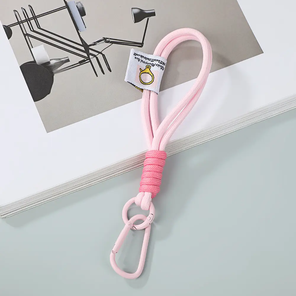 New Mobile Phone Lanyard Short Wrist Lanyard Hand-woven All-match Water Cup Lanyard Simple Color Matching Keychain Lanyard - Image 11