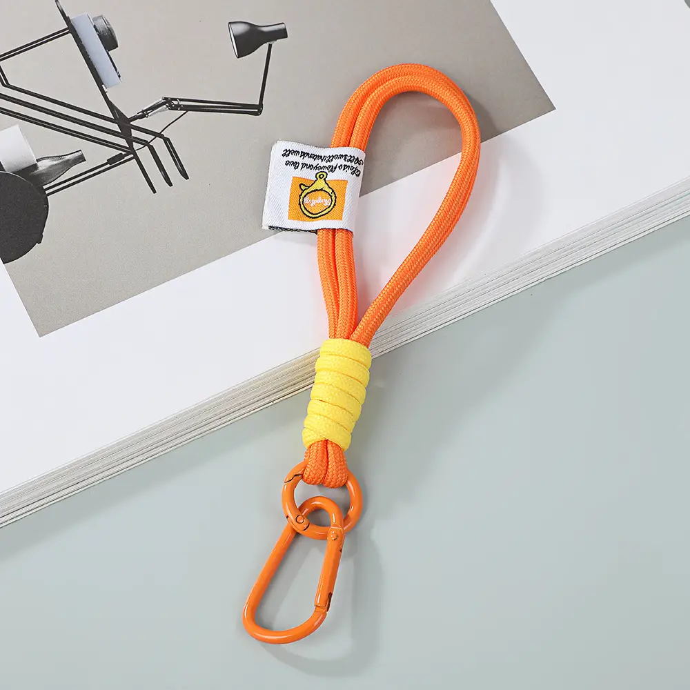 New Mobile Phone Lanyard Short Wrist Lanyard Hand-woven All-match Water Cup Lanyard Simple Color Matching Keychain Lanyard - Image 15
