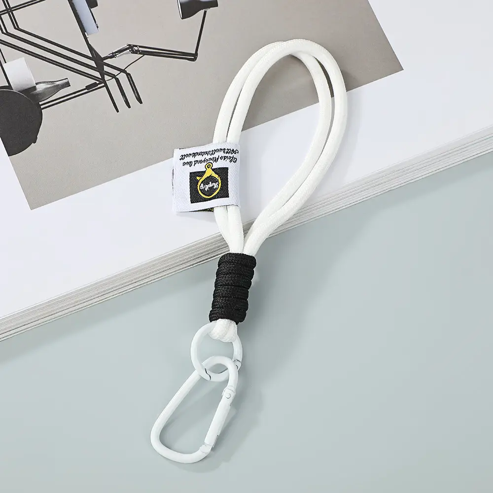 New Mobile Phone Lanyard Short Wrist Lanyard Hand-woven All-match Water Cup Lanyard Simple Color Matching Keychain Lanyard - Image 7