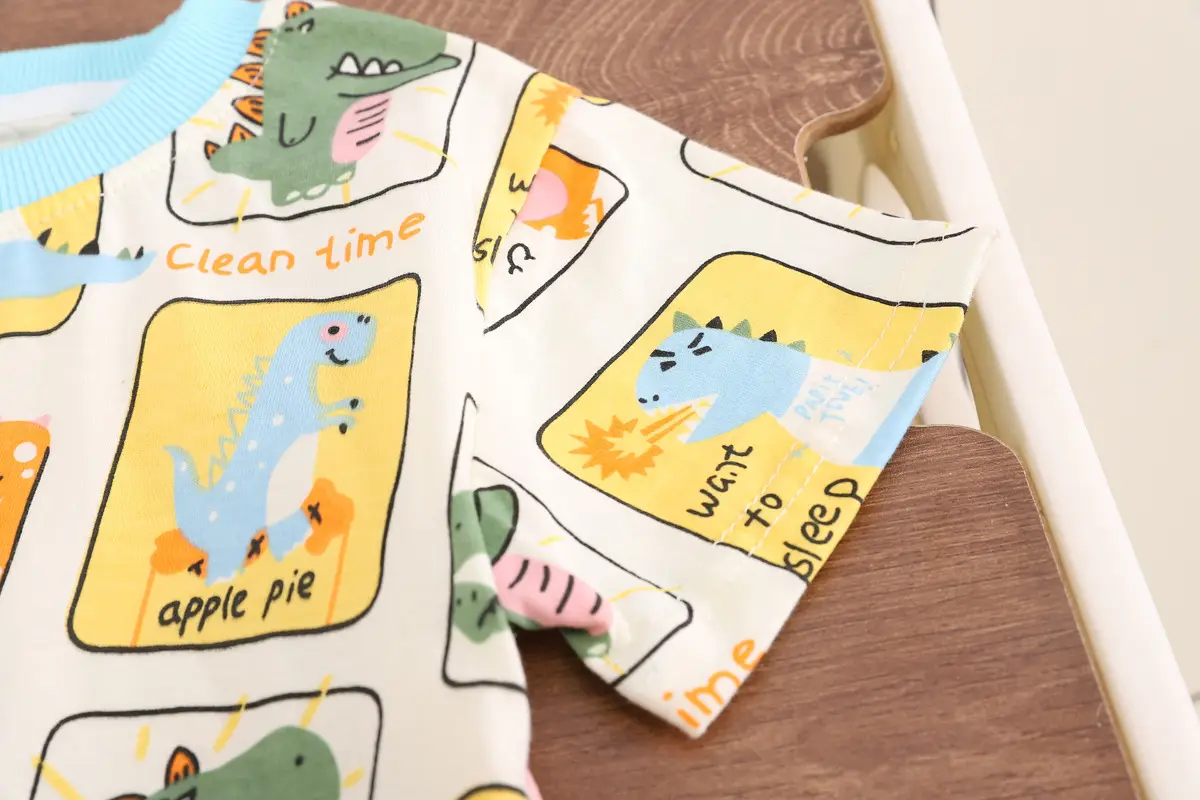 Children Cartoon Print Short Sleeve T-Shirt & Shorts Set — feature 7