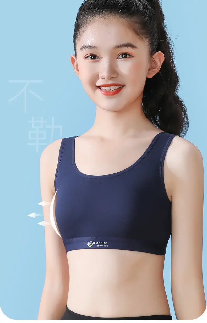 Girls' Sports Bra, Second and Third Stages, Big Children's Breathable Vest, Junior High School, Primary School Students, Adolescent Development Period Intimates — feature 12