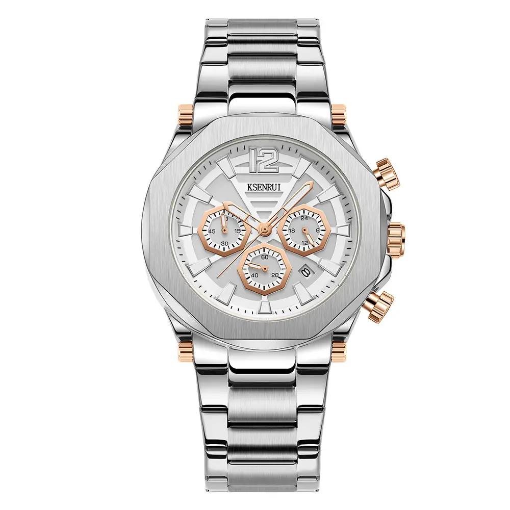 KSENRUI Men's Green Glow Chronograph Watch - Image 3