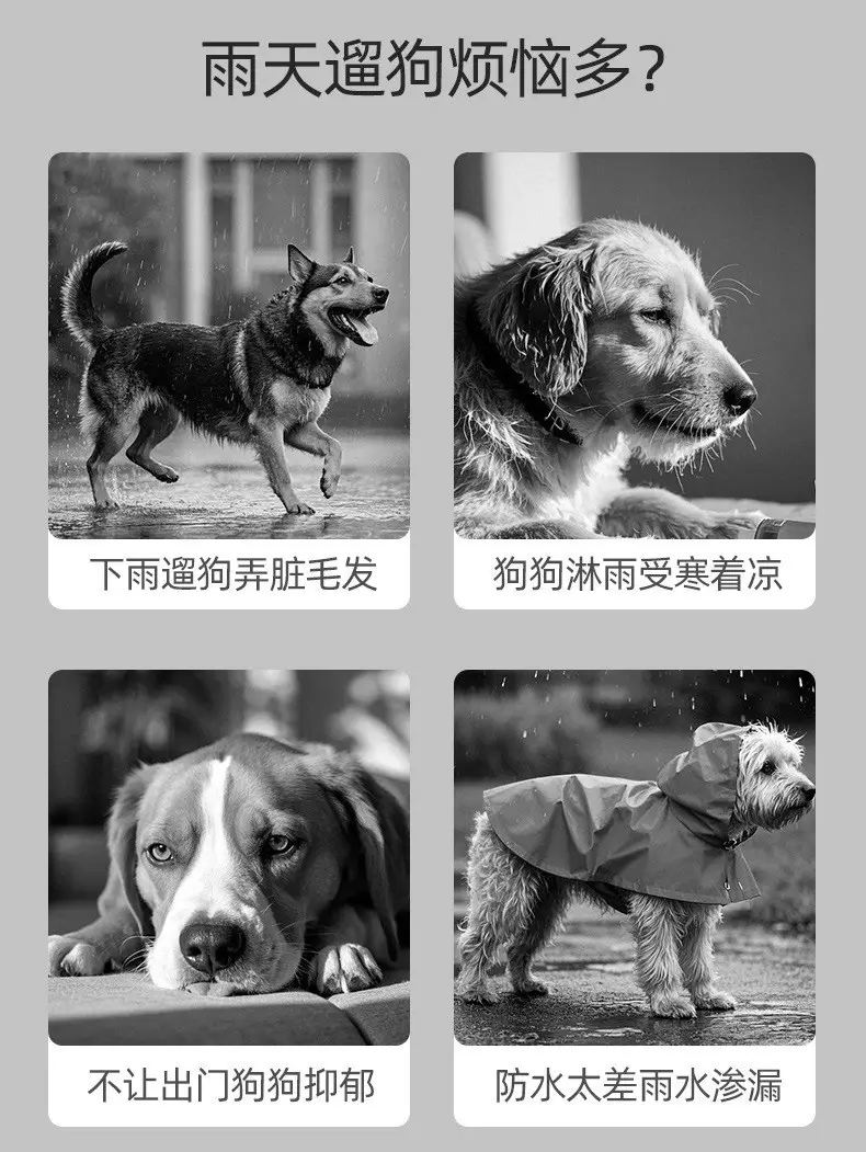 All-inclusive Contrasting Color Corgi Charge Raincoat Medium and Small Dogs Dachshund Four-legged Dog Raincoat Rainy Day Pet Dog Clothes — feature 3