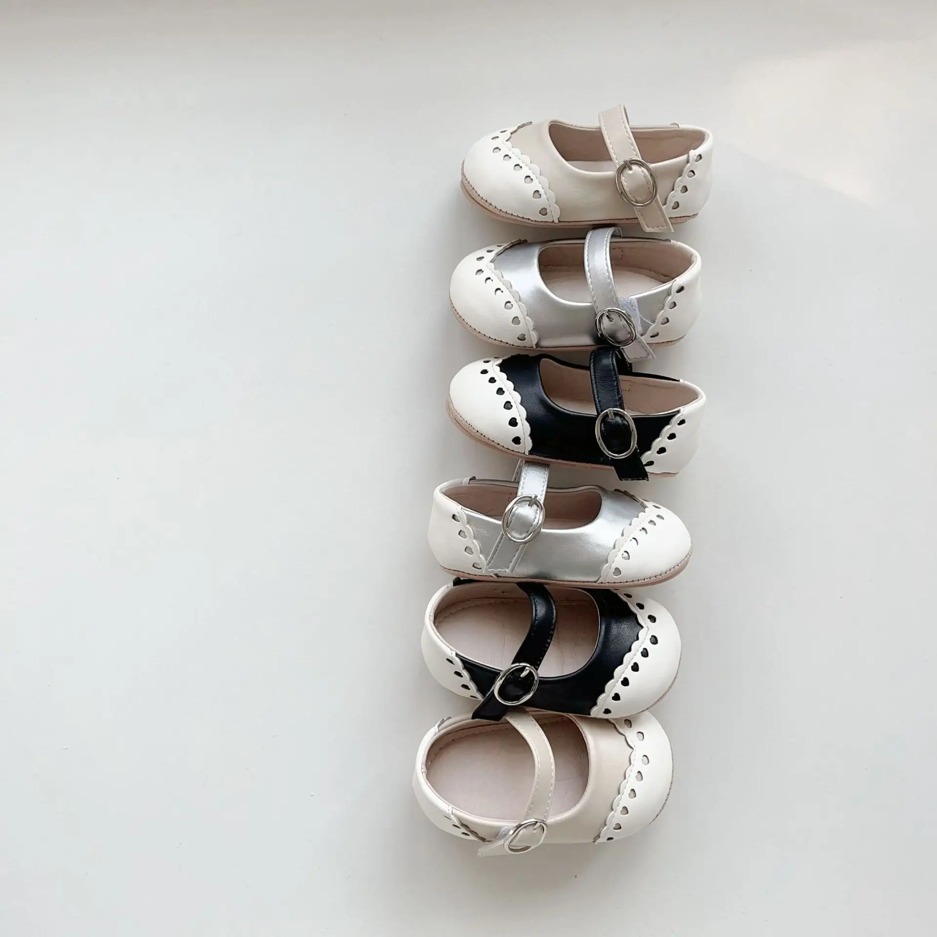 Korean Style Baby Toddler Shoes Silver Hook & Loop Flat — feature 18