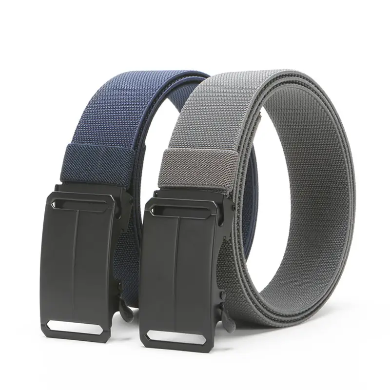 New Men's Navy Blue Punch-Free Tactical Belt