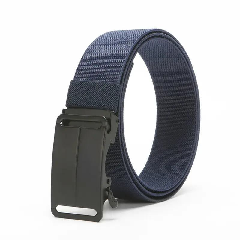 New Men's Navy Blue Punch-Free Tactical Belt