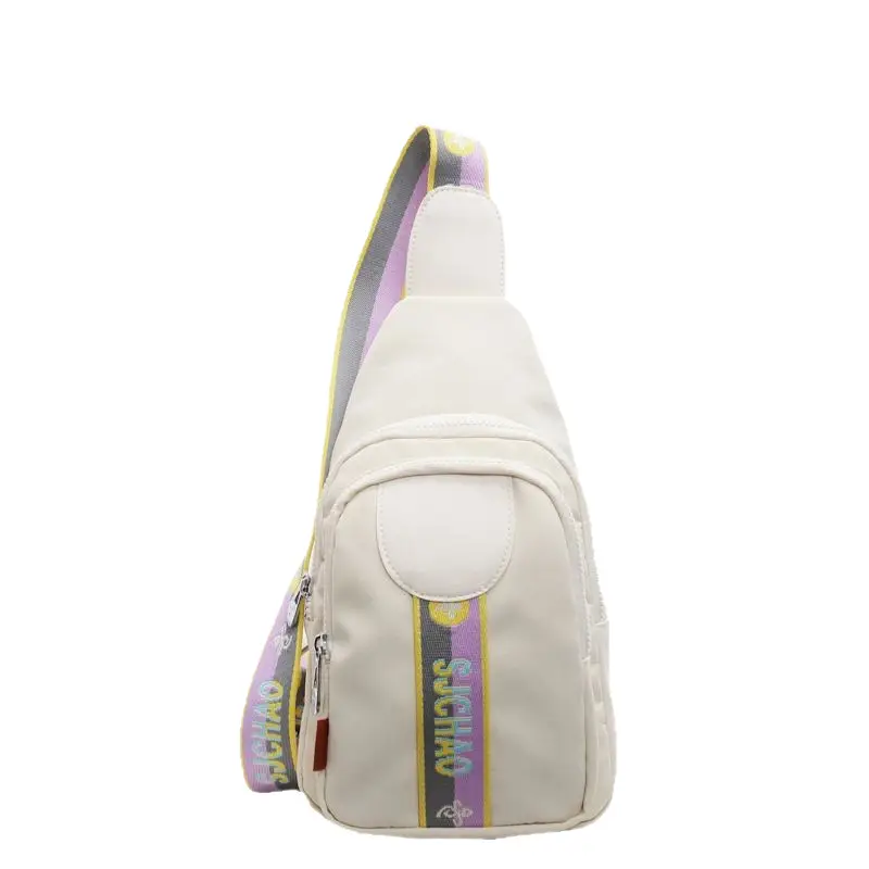Women's Summer Nylon Crossbody Bag with Rainbow Design - Image 9