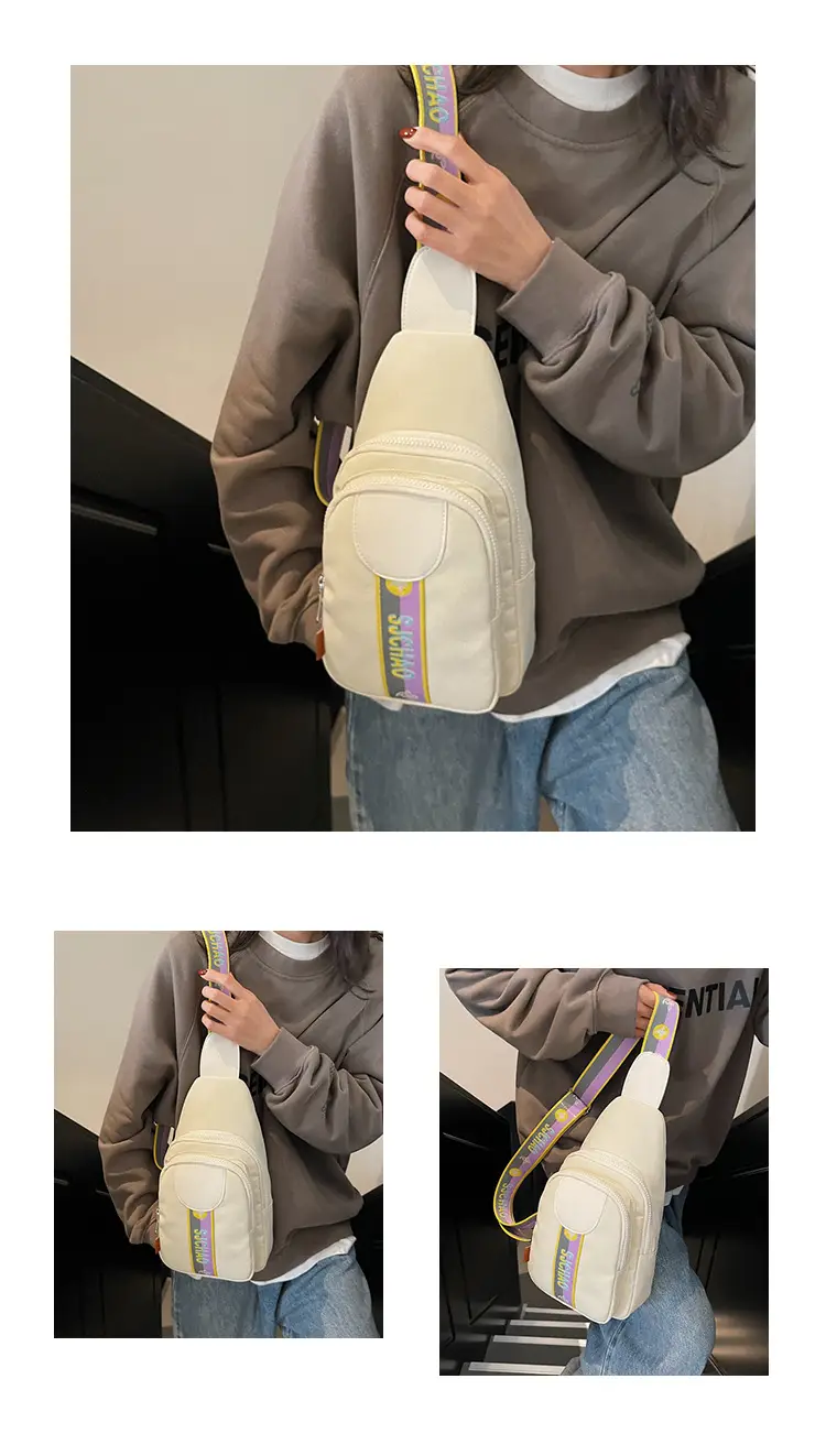 Women's Summer Nylon Crossbody Bag with Rainbow Design — feature 11