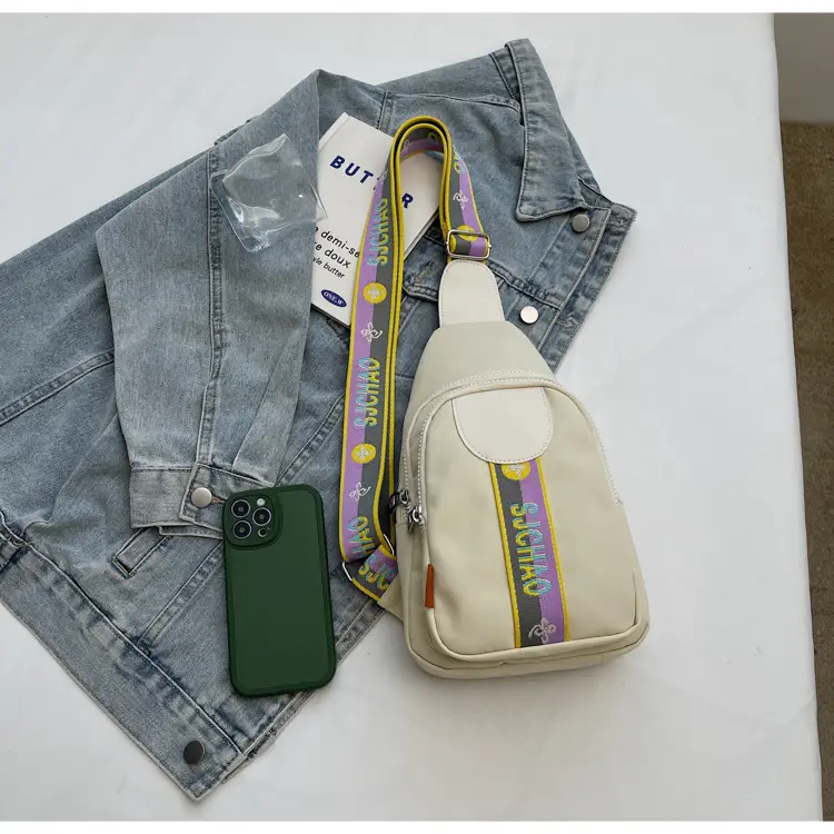 Women's Summer Nylon Crossbody Bag with Rainbow Design — feature 36