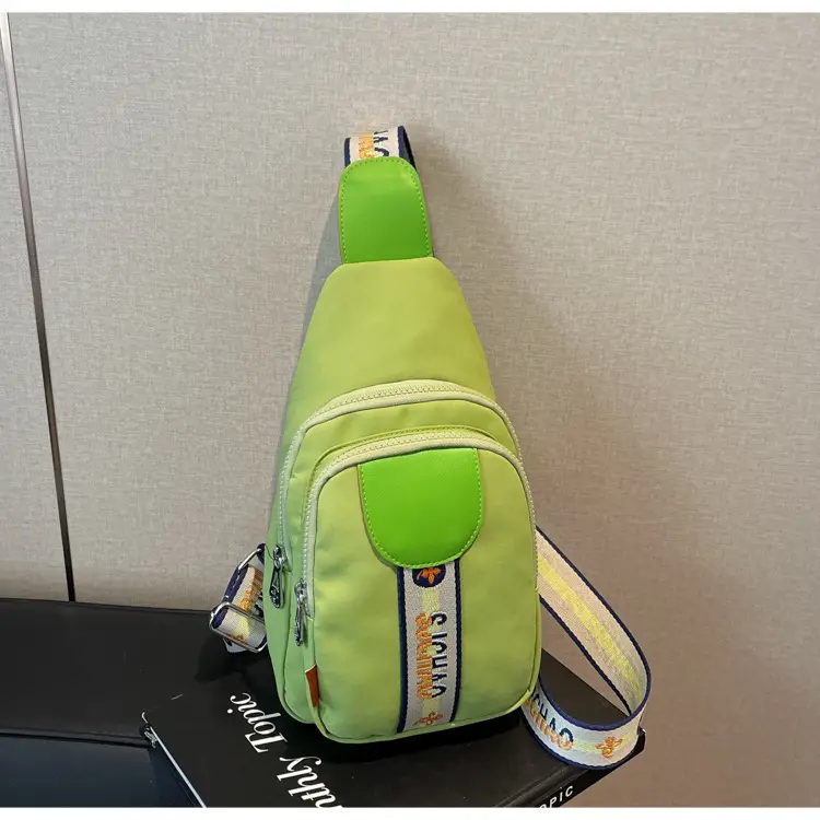 Women's Summer Nylon Crossbody Bag with Rainbow Design - Image 4