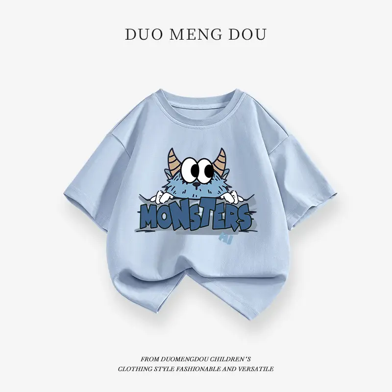 Children's 2025 Summer Crewneck T-Shirt Thin Sportswear - Image 2