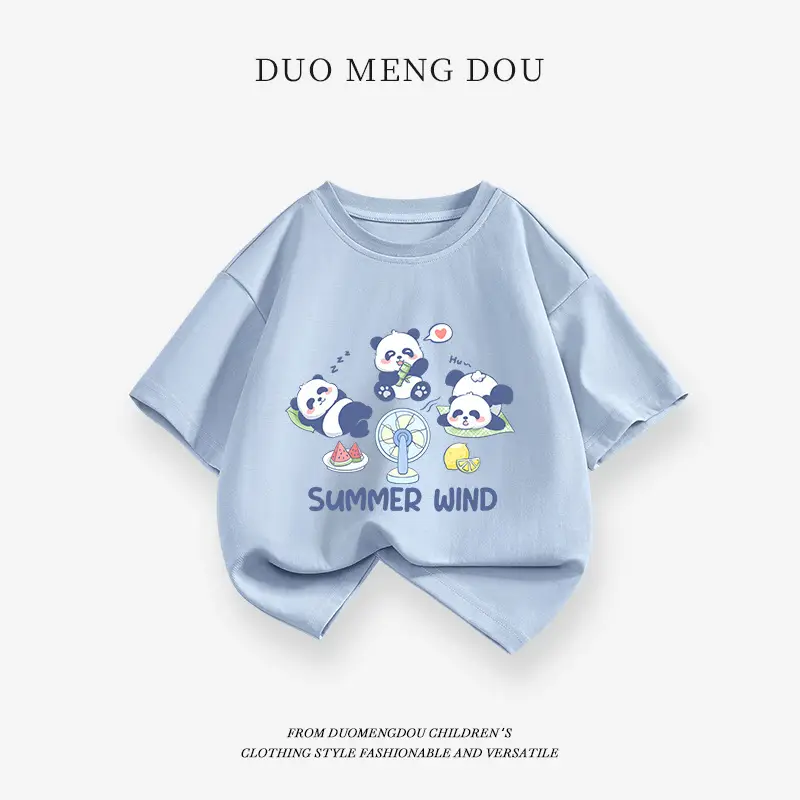 Children's 2025 Summer Crewneck T-Shirt Thin Sportswear - Image 5