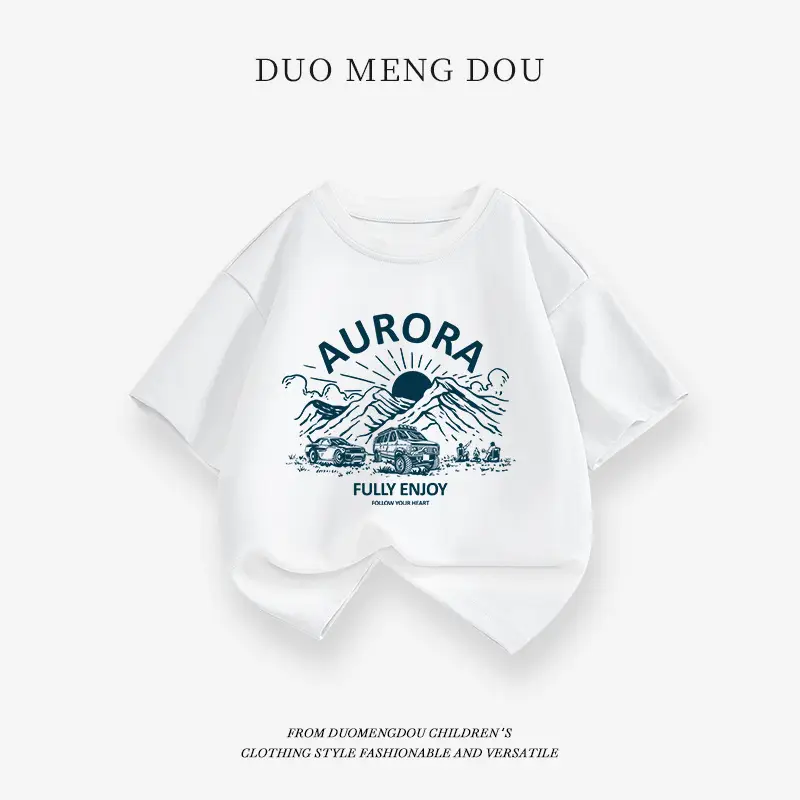 Children's 2025 Summer Crewneck T-Shirt Thin Sportswear - Image 6