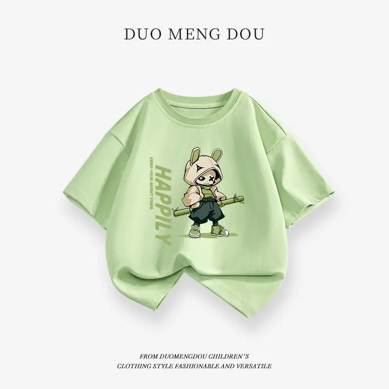 Children's 2025 Summer Crewneck T-Shirt Thin Sportswear - Image 8