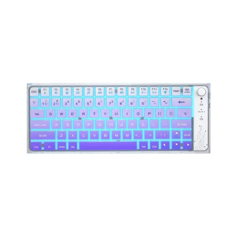 Cross-border explosion rechargeable wireless bluetooth dual-mode keyboard RGB mute office gaming laptop tablet