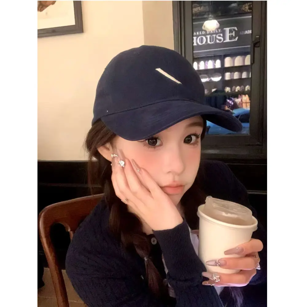 Purple Embroidered Baseball Cap Women Wide Brim - Image 5