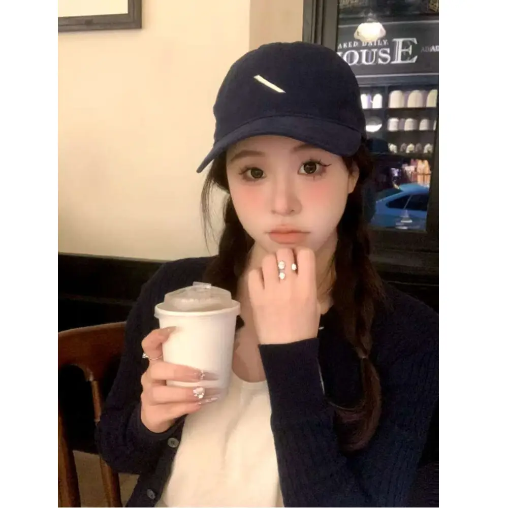 Purple Embroidered Baseball Cap Women Wide Brim - Image 6