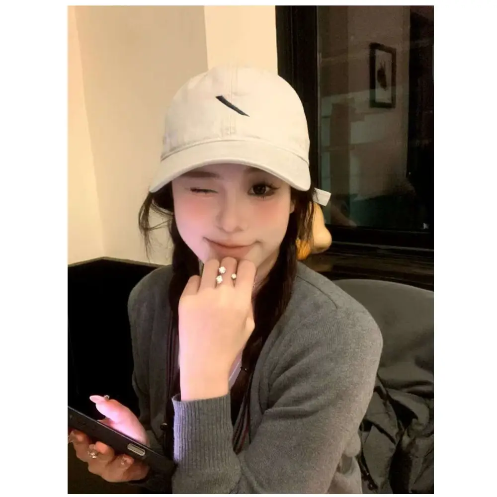 Purple Embroidered Baseball Cap Women Wide Brim - Image 8