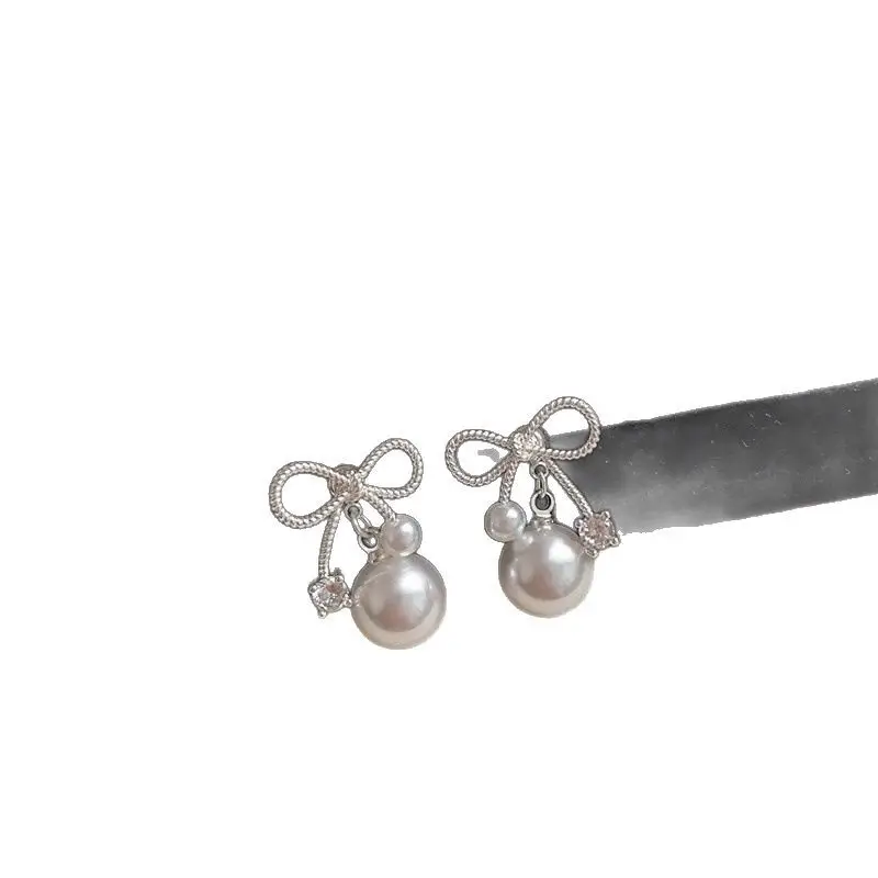 Elegant Bowknot Pearl Earrings for Women - Image 7
