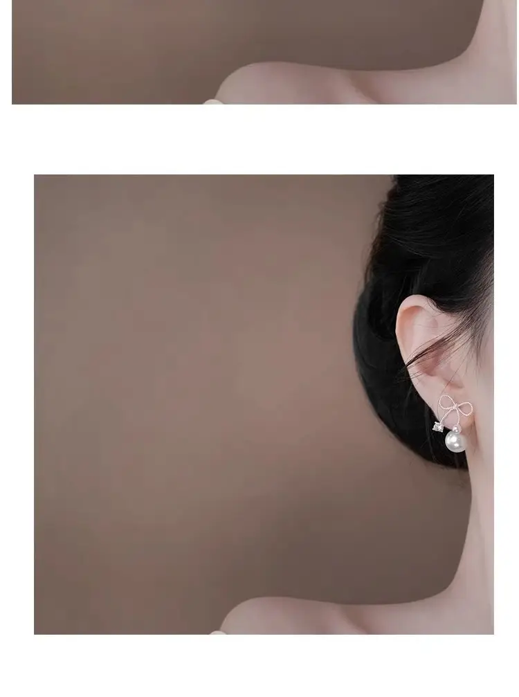 Elegant Bowknot Pearl Earrings for Women — feature 10