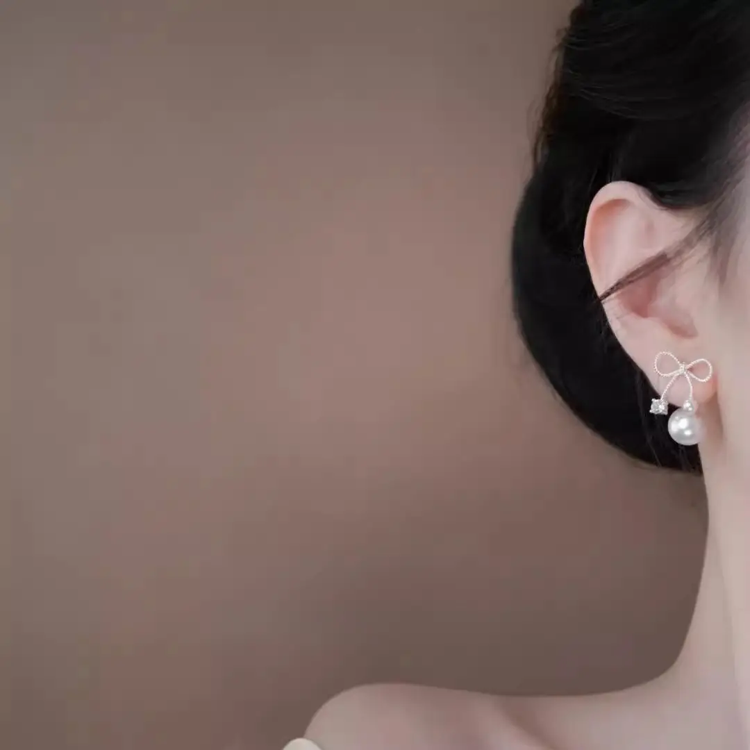 Elegant Bowknot Pearl Earrings for Women — feature 11