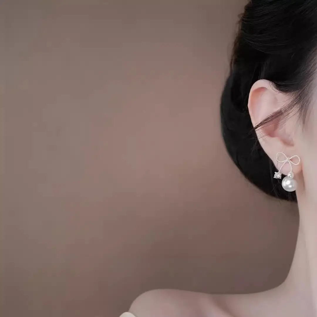 Elegant Bowknot Pearl Earrings for Women — feature 13