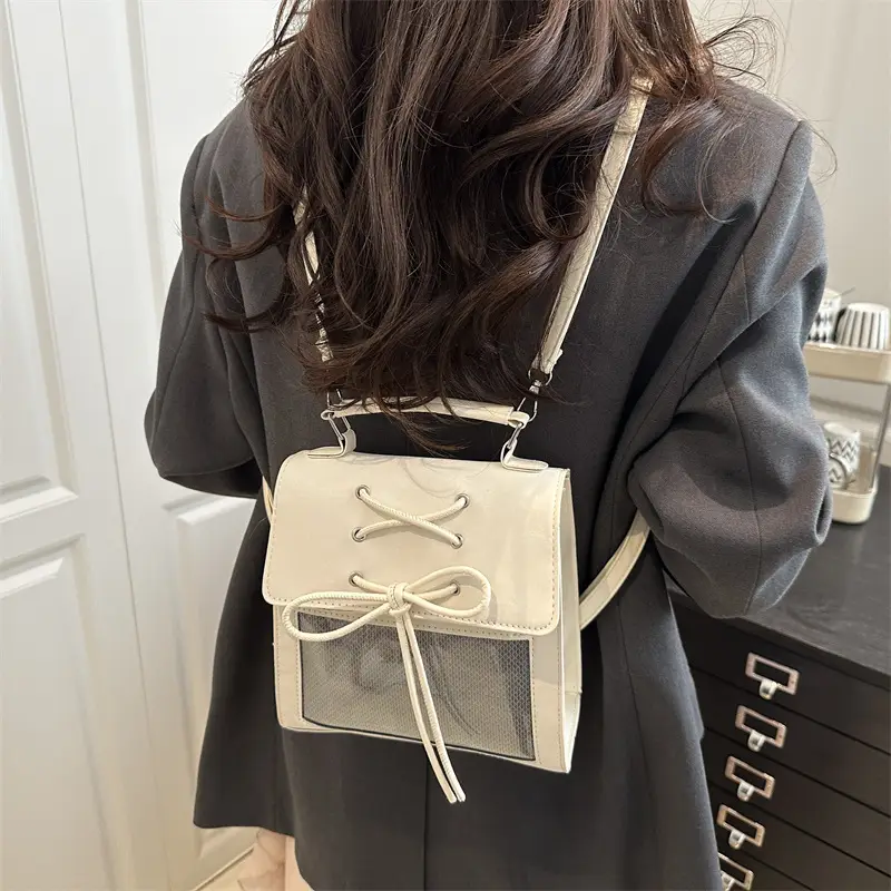 Women's Bowknot Shoulder Bag Silver Transparent 2026 - Image 5