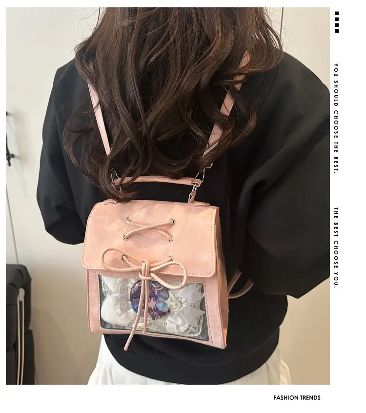 Women's Bowknot Shoulder Bag Silver Transparent 2026 — feature 1