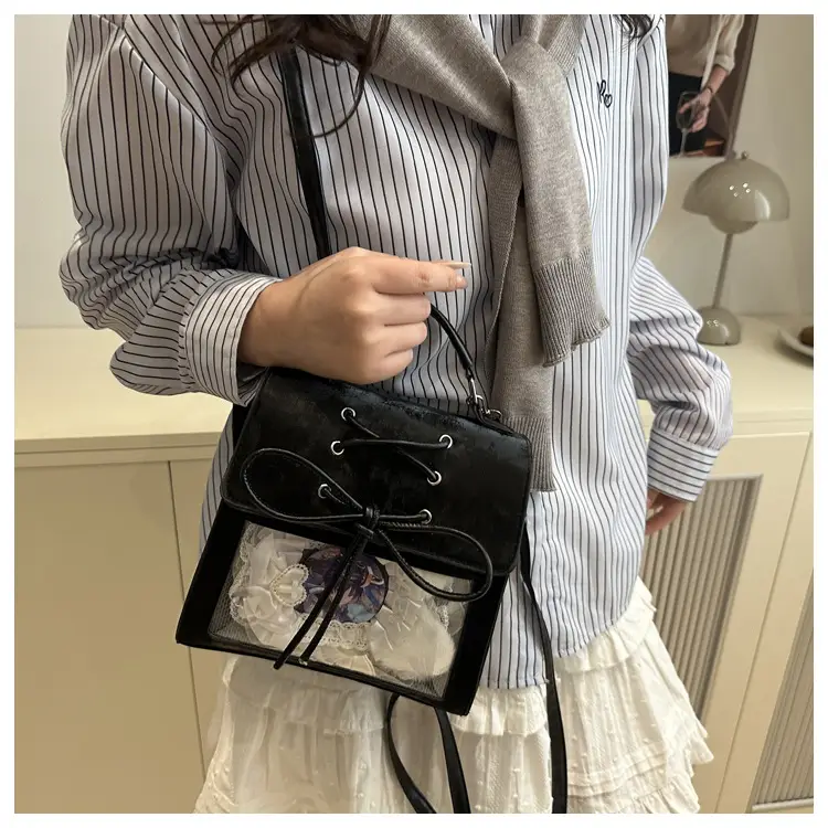 Women's Bowknot Shoulder Bag Silver Transparent 2026 — feature 26