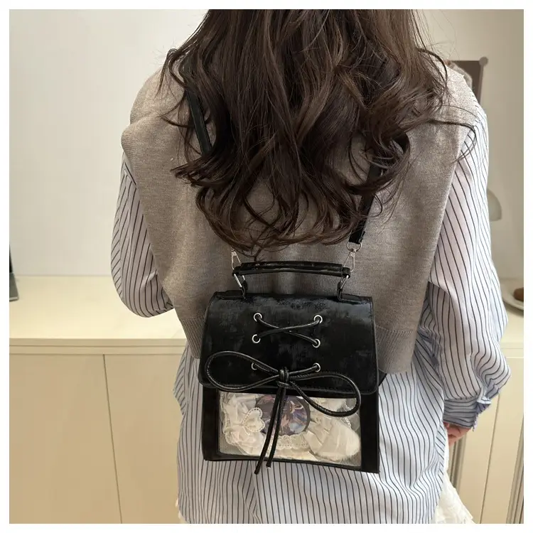 Women's Bowknot Shoulder Bag Silver Transparent 2026 — feature 28