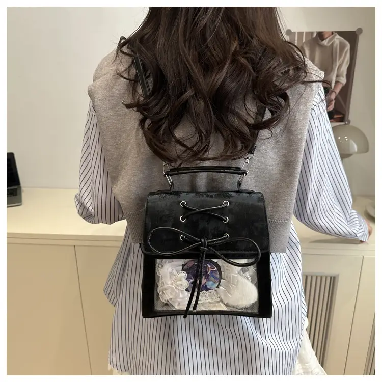 Women's Bowknot Shoulder Bag Silver Transparent 2026 — feature 29