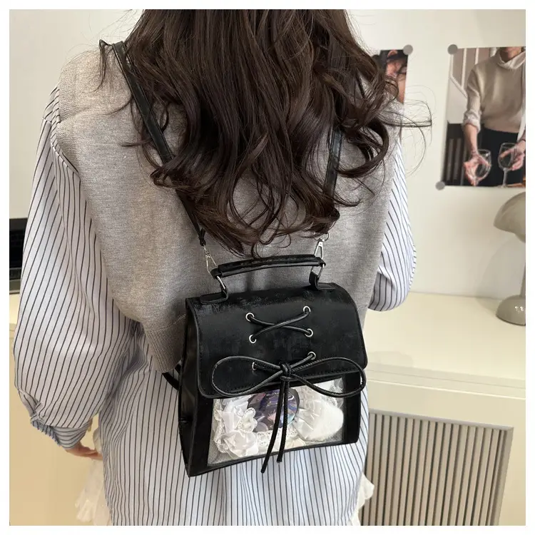 Women's Bowknot Shoulder Bag Silver Transparent 2026 — feature 30