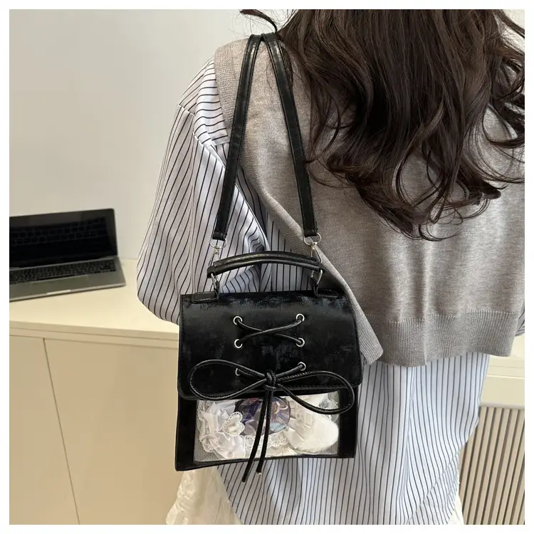 Women's Bowknot Shoulder Bag Silver Transparent 2026 — feature 33