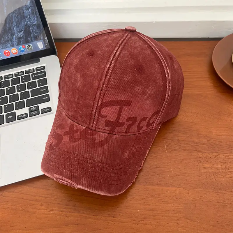 Women's Vintage Embroidered Baseball Cap Wide Brim Sunshade Cap - Image 3