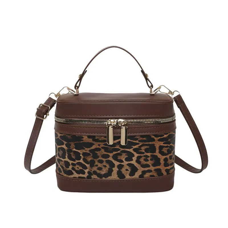 Spring Women's 2-Piece Leather Handbag Set Contrast Colors