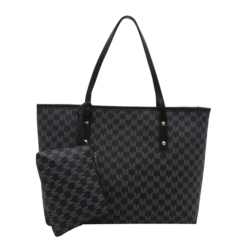 Large Capacity Printed Tote Bag with Matching Wallet - Image 9