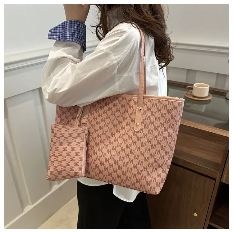Large Capacity Printed Tote Bag with Matching Wallet — feature 22