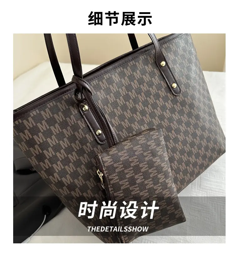 Large Capacity Printed Tote Bag with Matching Wallet — feature 4