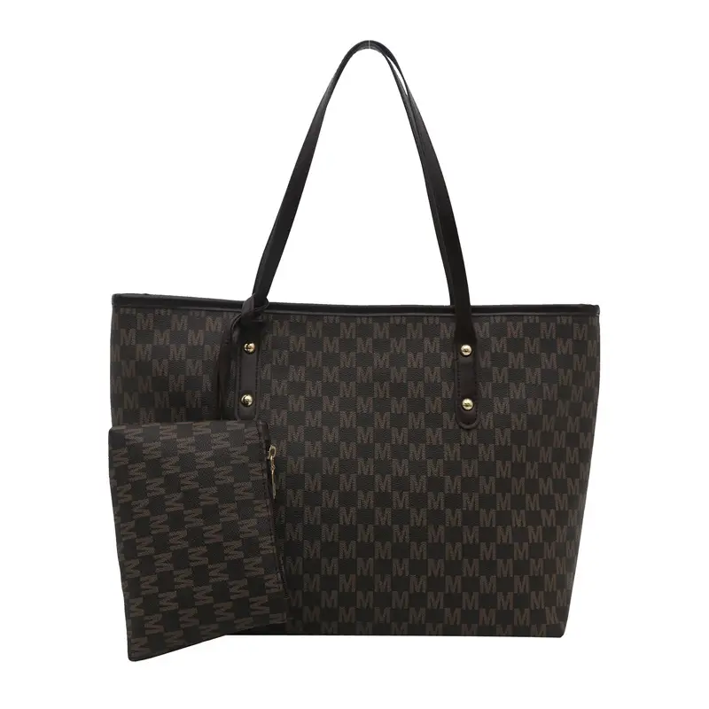 Large Capacity Printed Tote Bag with Matching Wallet - Image 4