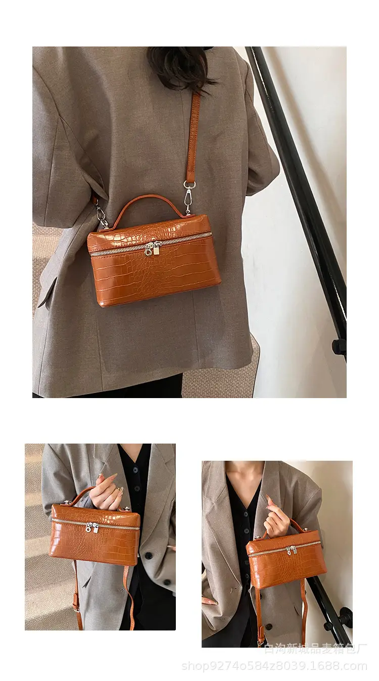 Light Luxury Croc Pattern Box Bag for Women 2026 — feature 10