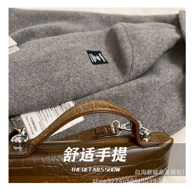 Light Luxury Croc Pattern Box Bag for Women 2026 — feature 14