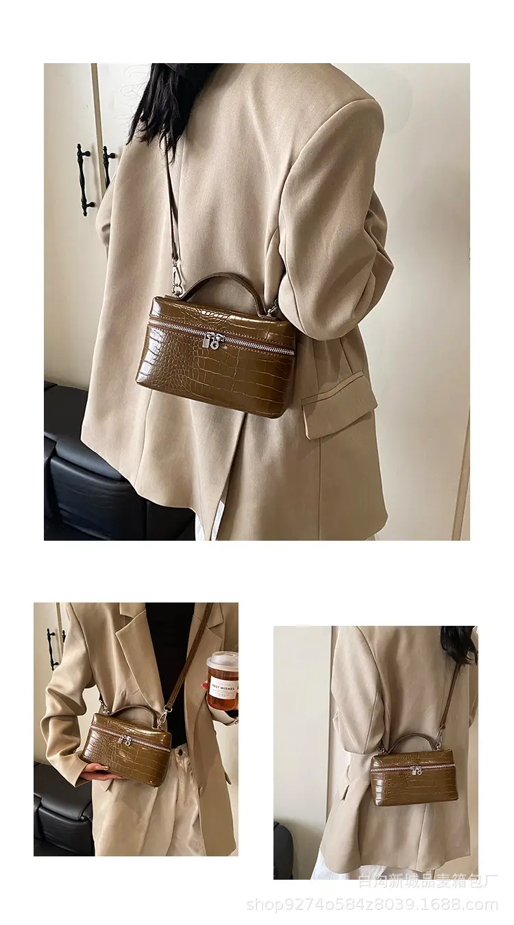 Light Luxury Croc Pattern Box Bag for Women 2026 — feature 4