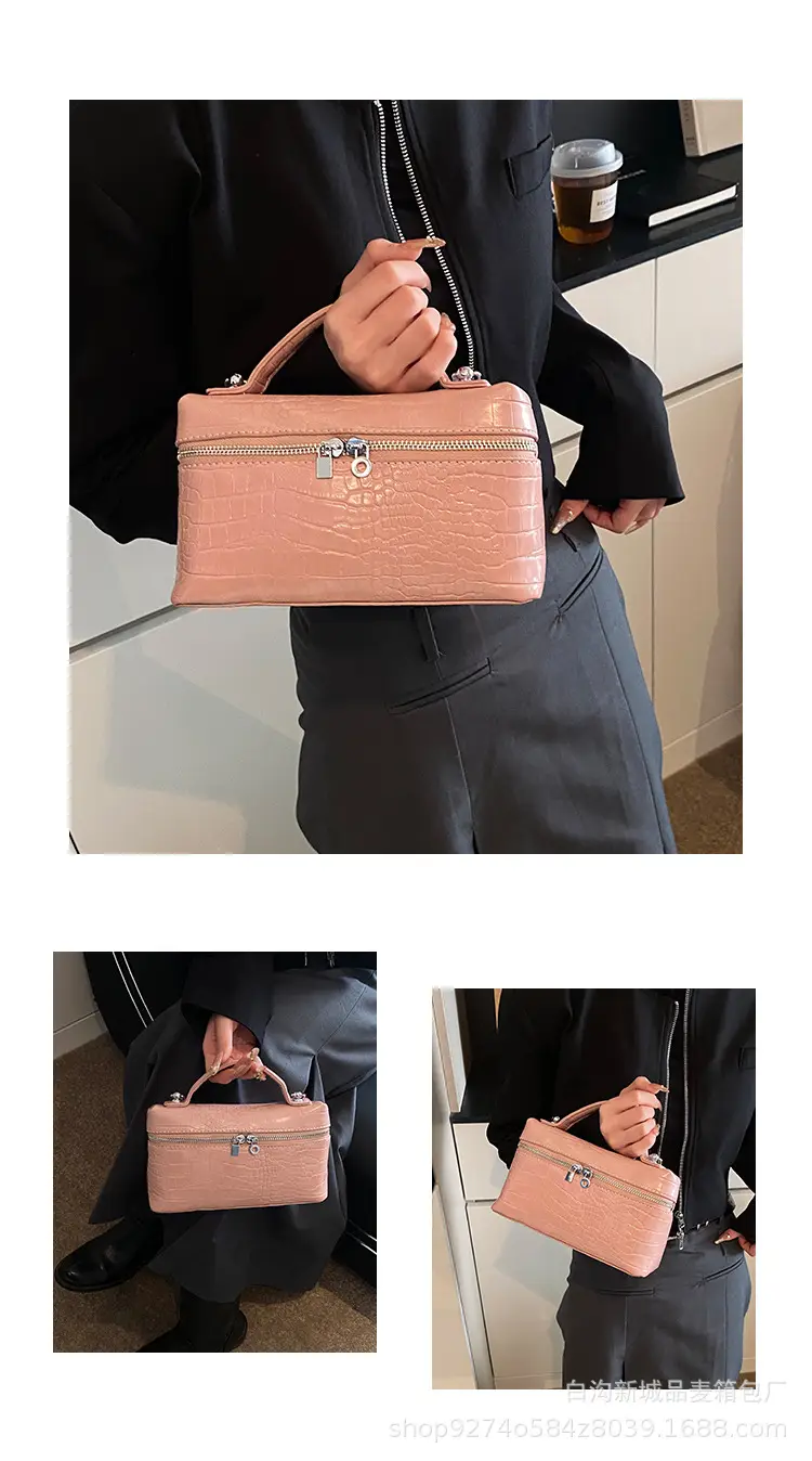 Light Luxury Croc Pattern Box Bag for Women 2026 — feature 6