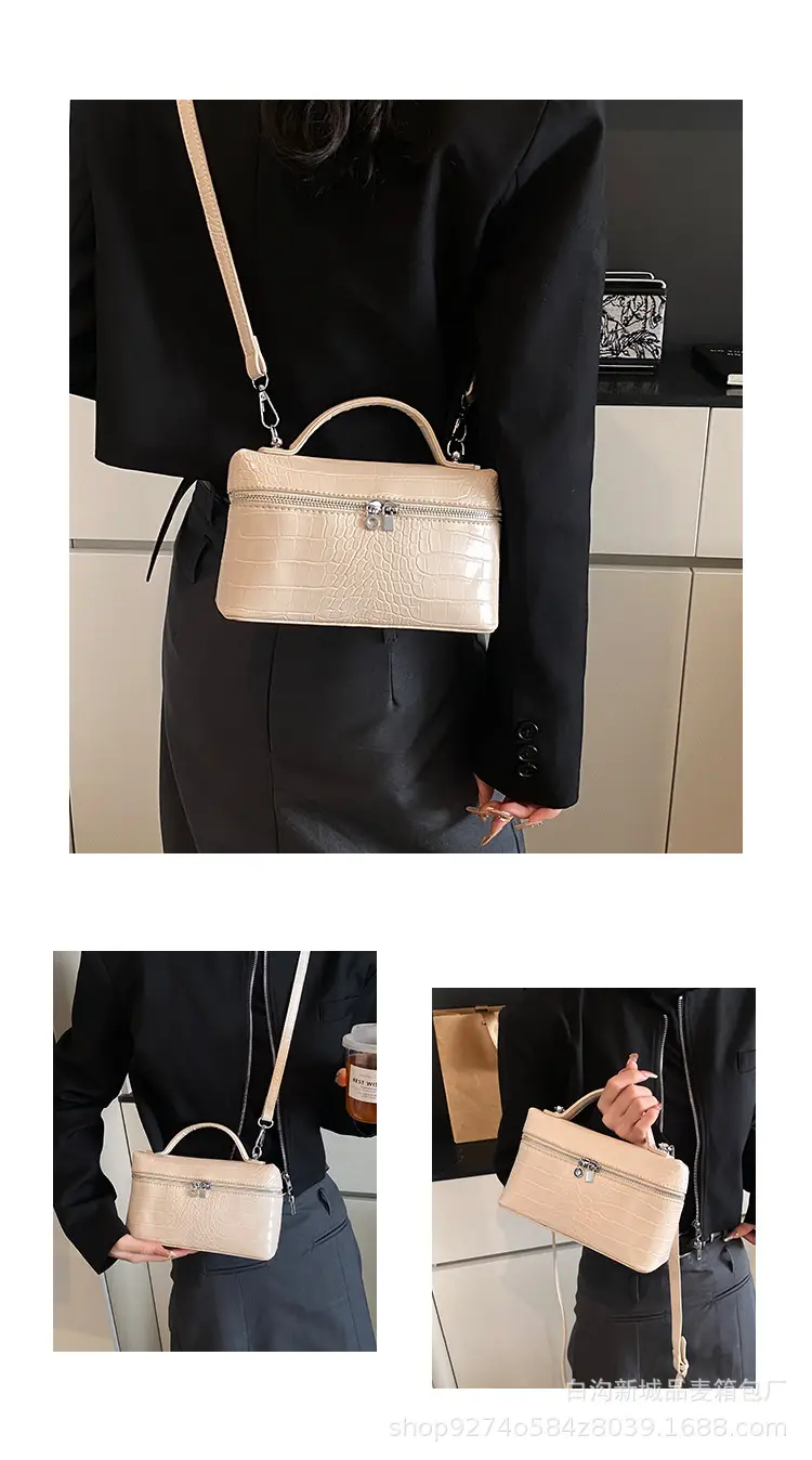 Light Luxury Croc Pattern Box Bag for Women 2026 — feature 7
