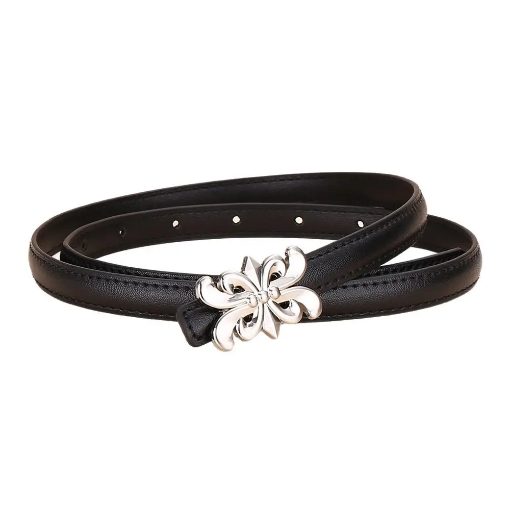 Women Cowhide Leather Belt Retro Fashion Thin Belt