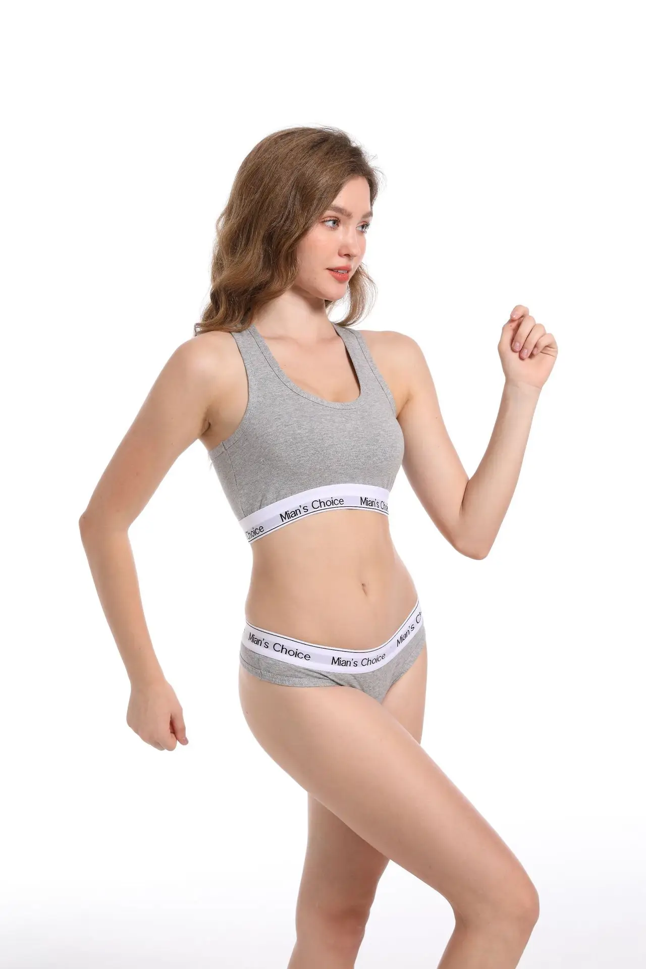 Women's White Cotton Push-Up Bra Set Large Busts — feature 13